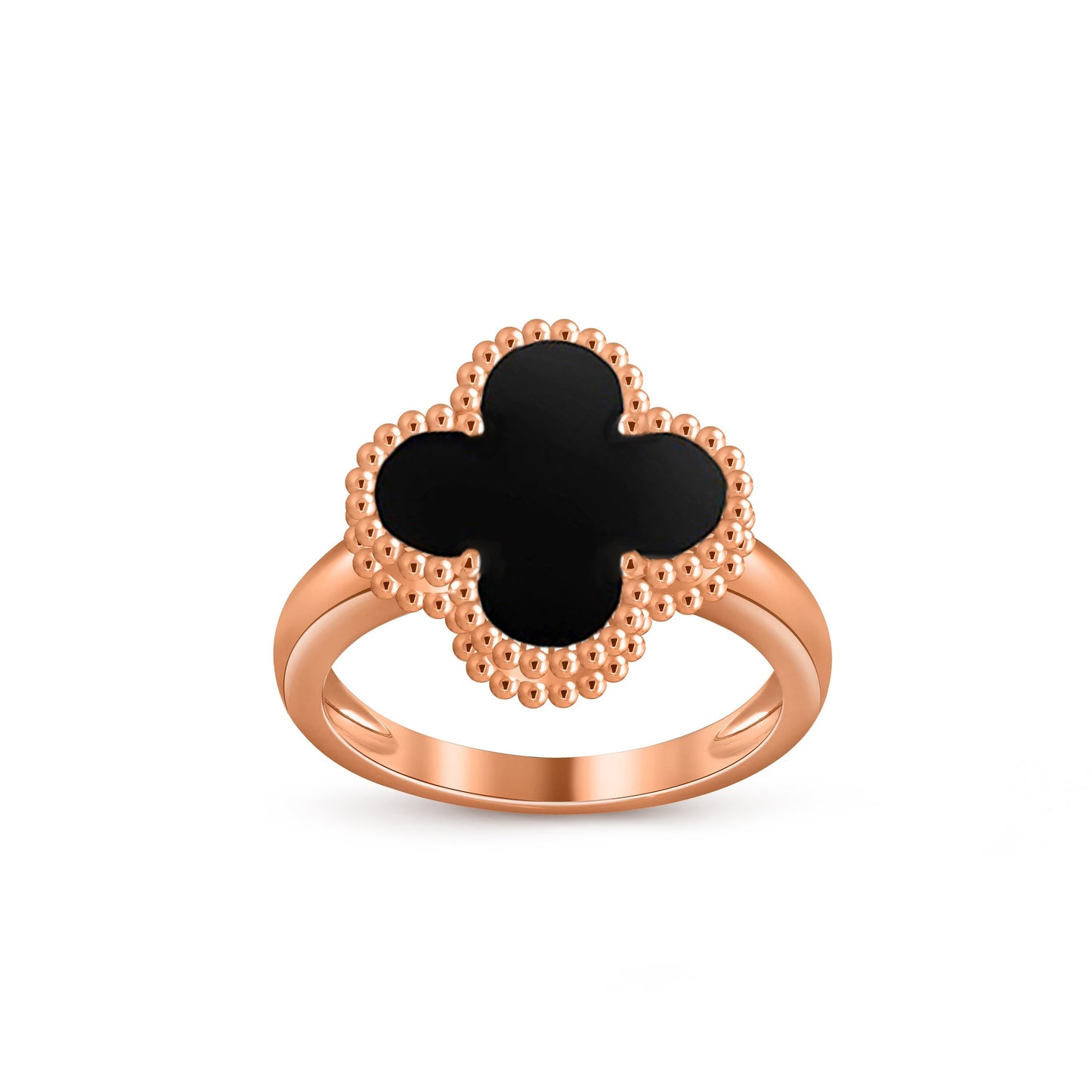 [Riva Jewelry]LUCKY CLOVER VINTAGE ROSE GOLD RING COLLECTION
