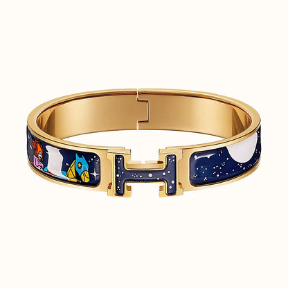 [Riva Jewelry]H STAR AND MOON BRACELET 12MM