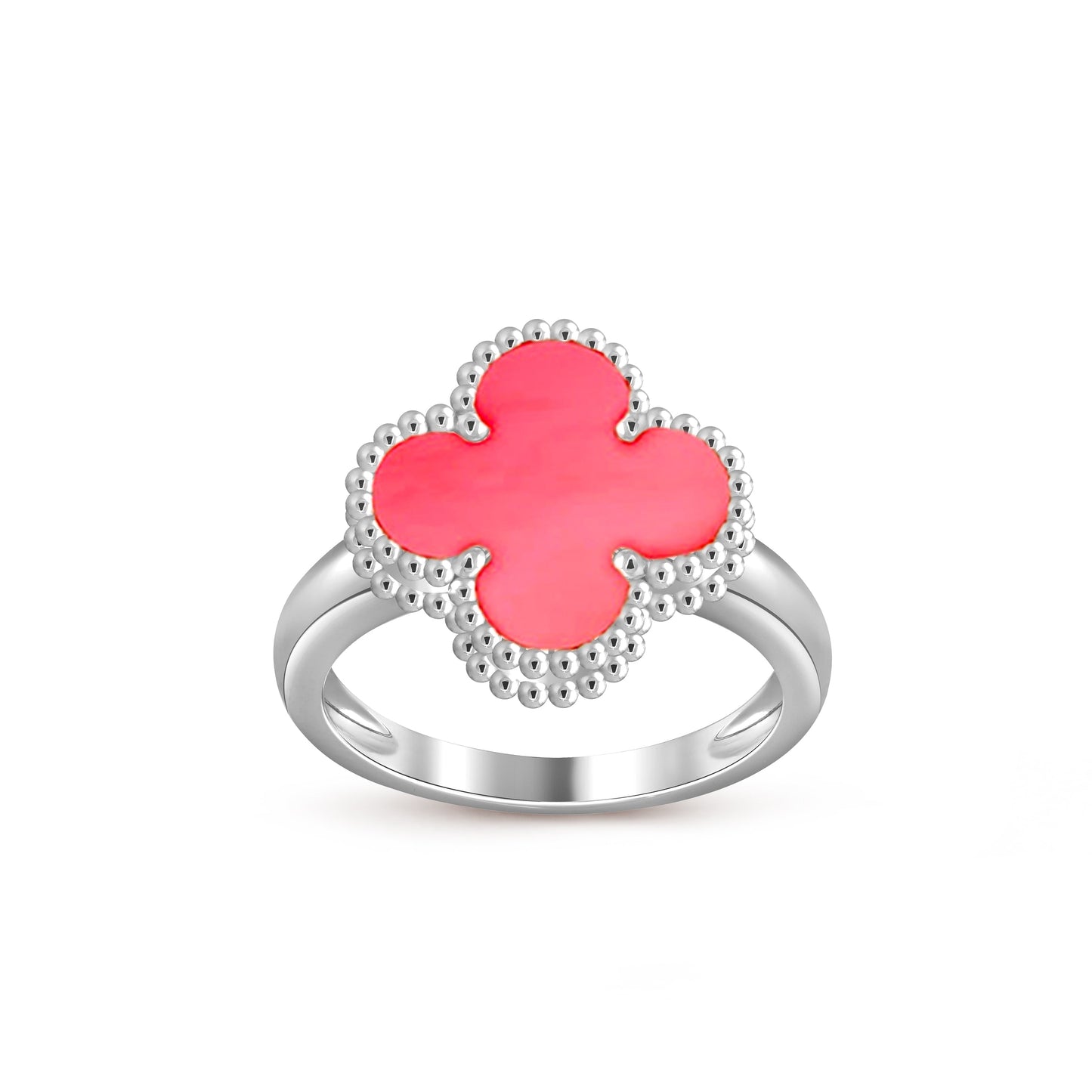 [Riva Jewelry]LUCKY CLOVER VINTAGE WHITE GOLD RING COLLECTION