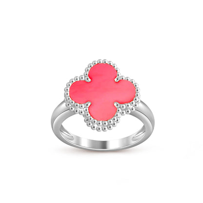 [Riva Jewelry]LUCKY CLOVER VINTAGE WHITE GOLD RING COLLECTION