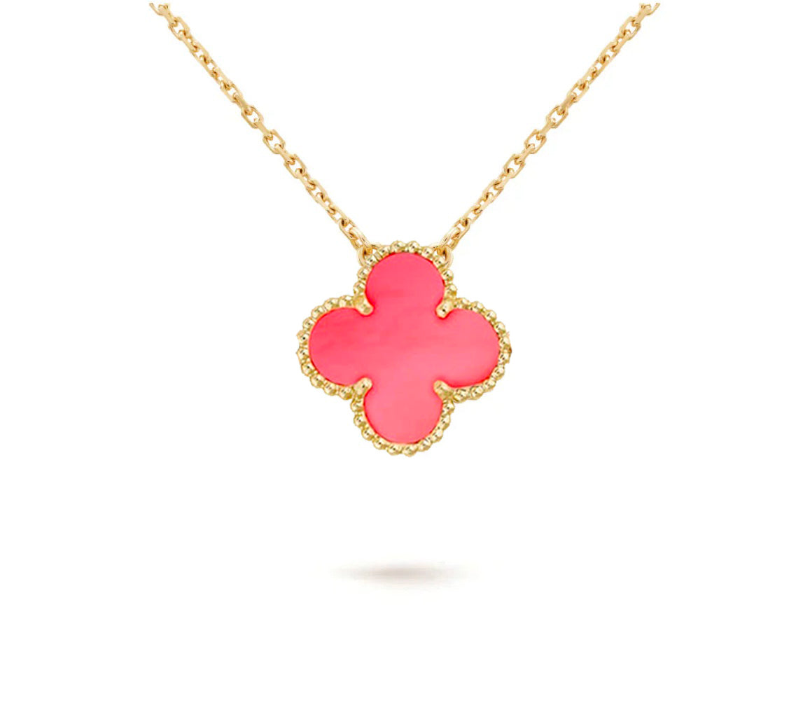 [Riva Jewelry]15MM CLOVER FLOWER PENDANT NECKLACE COLLECTION