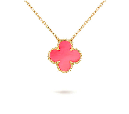 [Riva Jewelry]15MM CLOVER FLOWER PENDANT NECKLACE COLLECTION