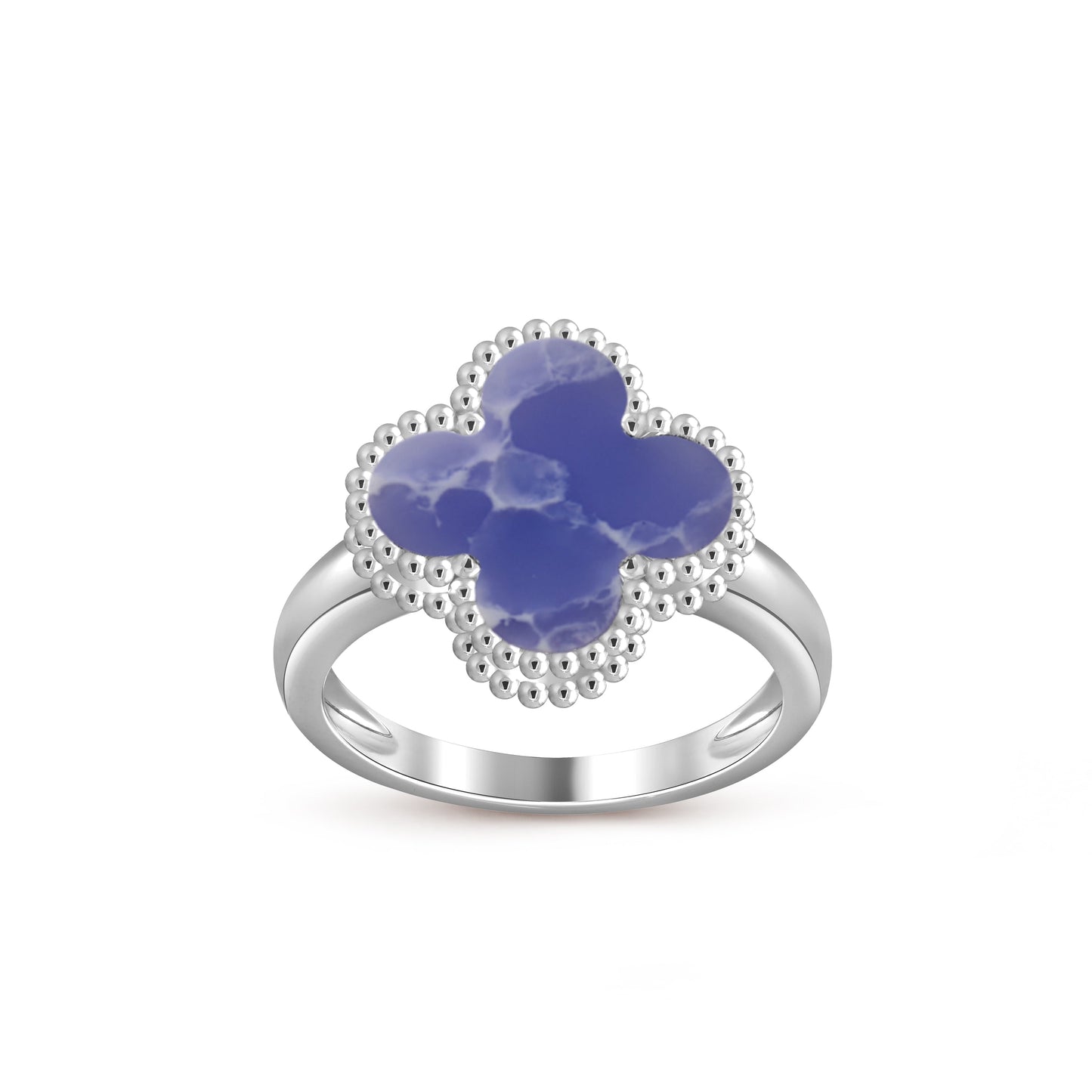 [Riva Jewelry]LUCKY CLOVER VINTAGE WHITE GOLD RING COLLECTION