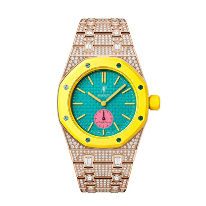 [Riva Jewelry]Royal Oak Pop Exclusive Bioceramic Case & Bioceramic Strap Full Diamond