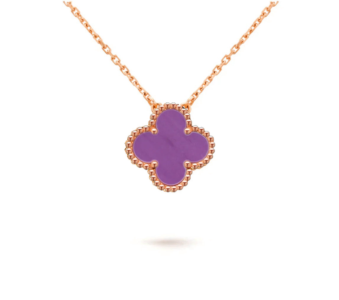 [Riva Jewelry]15MM CLOVER FLOWER PENDANT NECKLACE COLLECTION