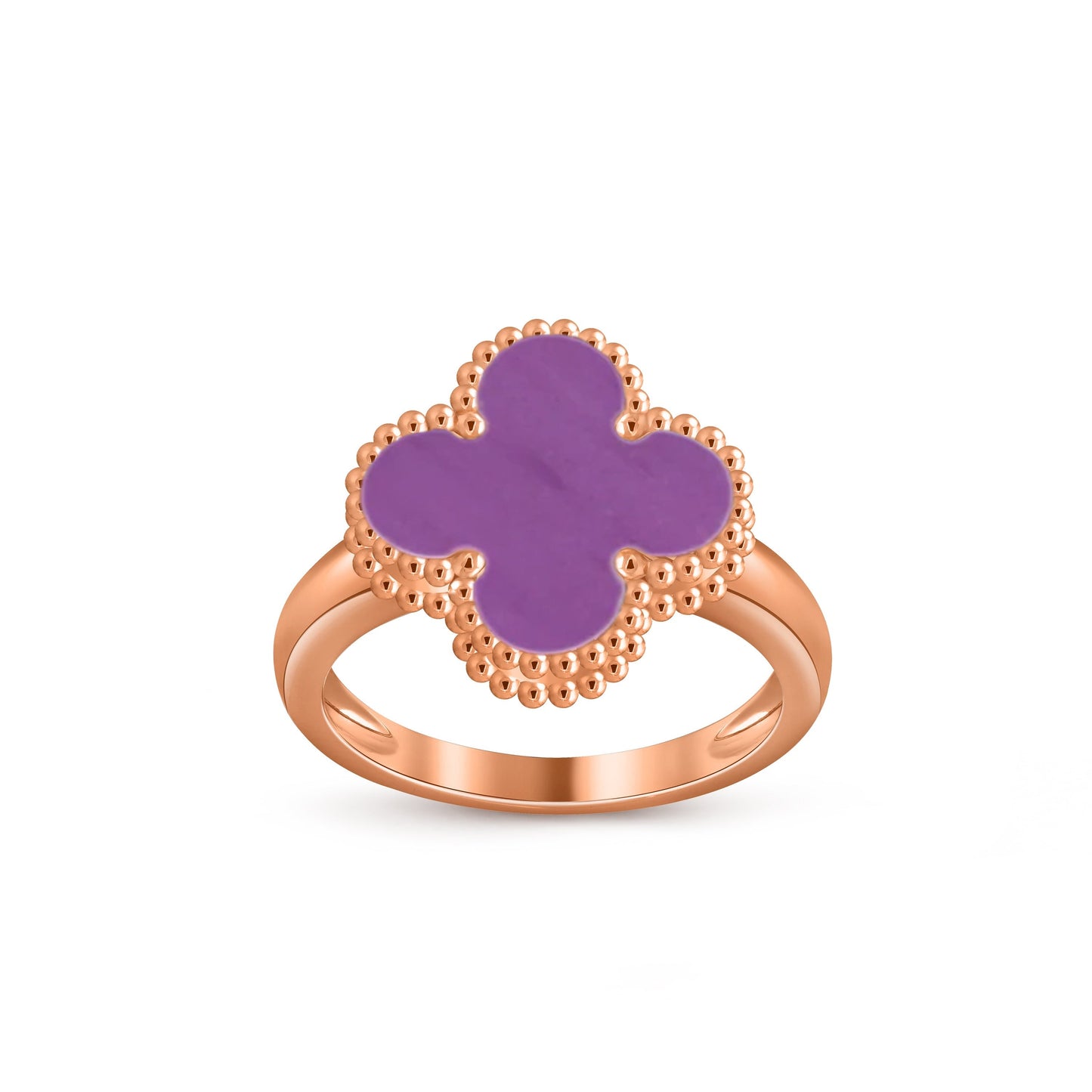 [Riva Jewelry]LUCKY CLOVER VINTAGE ROSE GOLD RING COLLECTION