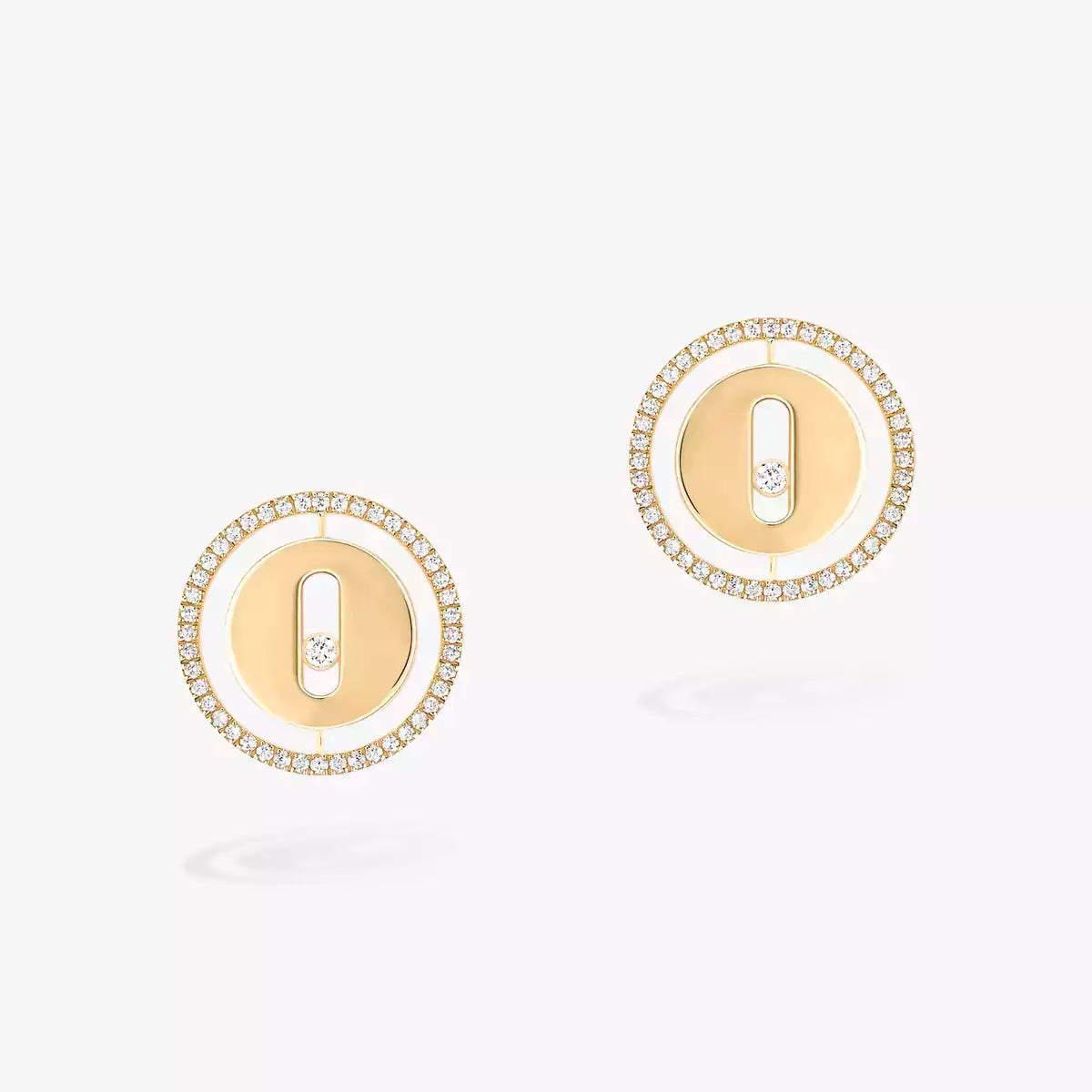 [Riva Jewelry]LUCKY MOVE DIAMOND EARRINGS