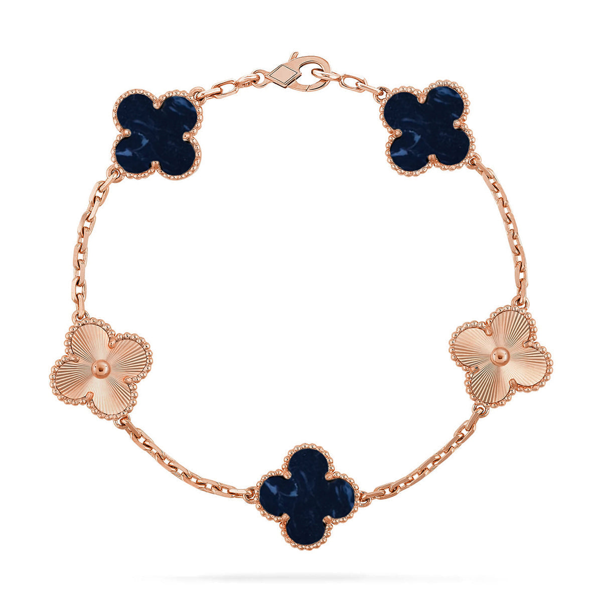 [Riva Jewelry]LUCKY CLOVER 5-MOTIF BRACELET - PIETERSITE COLLECTION