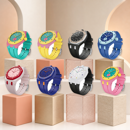 [Riva Jewelry]Royal Oak Pop Exclusive Bioceramic Case & Silicone Strap Mix Color