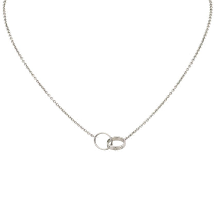[Riva Jewelry]LOVE DOUBLE-RING INTERLOCKED NECKLACE