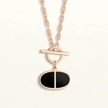 [Riva Jewelry]CHAINE VERSO BLACK CERAMIC NECKLACE