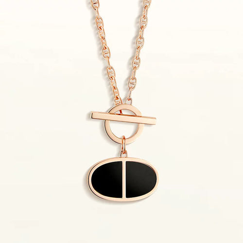 [Riva Jewelry]CHAINE VERSO BLACK CERAMIC NECKLACE