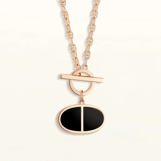 [Riva Jewelry]CHAINE VERSO BLACK CERAMIC NECKLACE