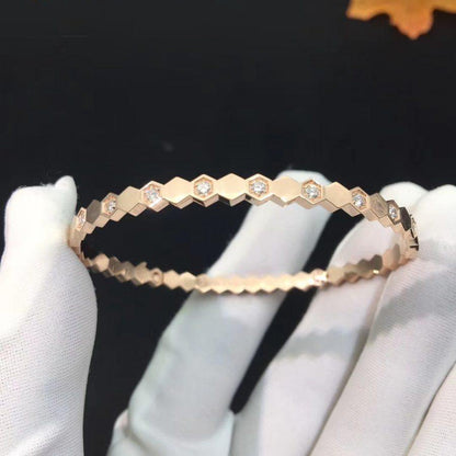 [Riva Jewelry]BEE LOVE ROSE GOLD DIAMOND BRACELET