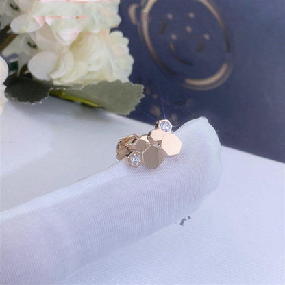 [Riva Jewelry]BEE LOVE ROSE GOLD DIAMOND EARRINGS