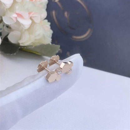 [Riva Jewelry]BEE LOVE ROSE GOLD DIAMOND EARRINGS