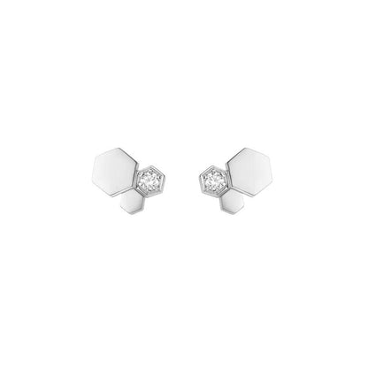 [Riva Jewelry]BEE LOVE SILVER DIAMOND EARRINGS