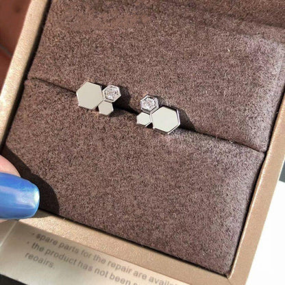 [Riva Jewelry]BEE LOVE SILVER DIAMOND EARRINGS
