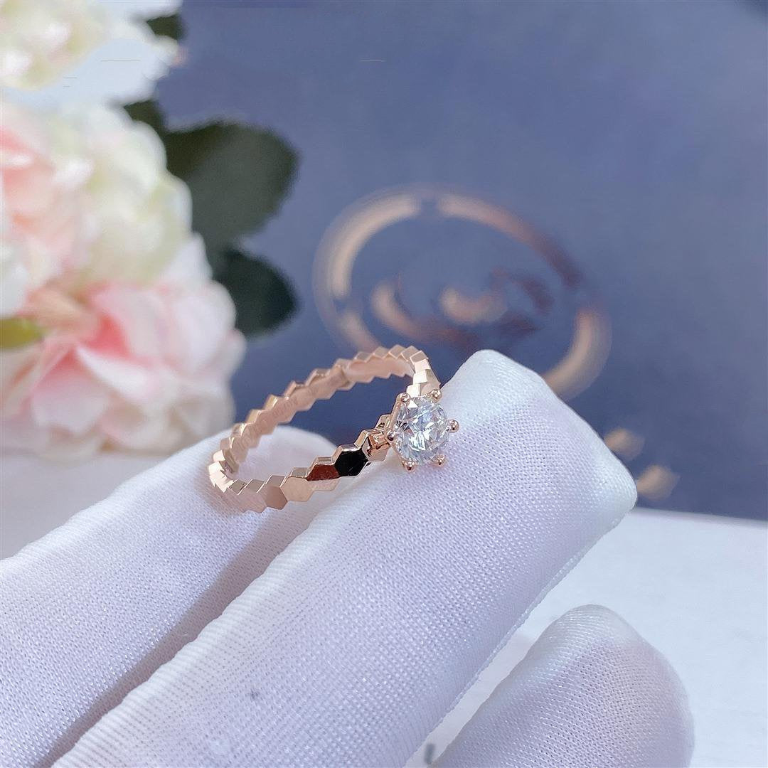 [Riva Jewelry]BEE LOVE RING ROSE GOLD 1 DIAMOND