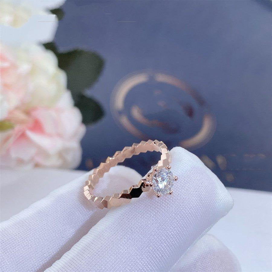 [Riva Jewelry]BEE LOVE RING ROSE GOLD 1 DIAMOND