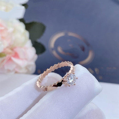 [Riva Jewelry]BEE LOVE RING ROSE GOLD 1 DIAMOND