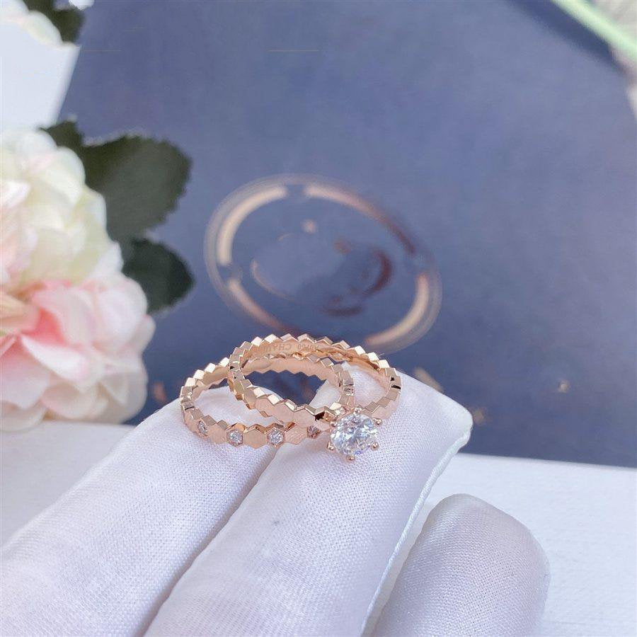 [Riva Jewelry]BEE LOVE RING ROSE GOLD 1 DIAMOND