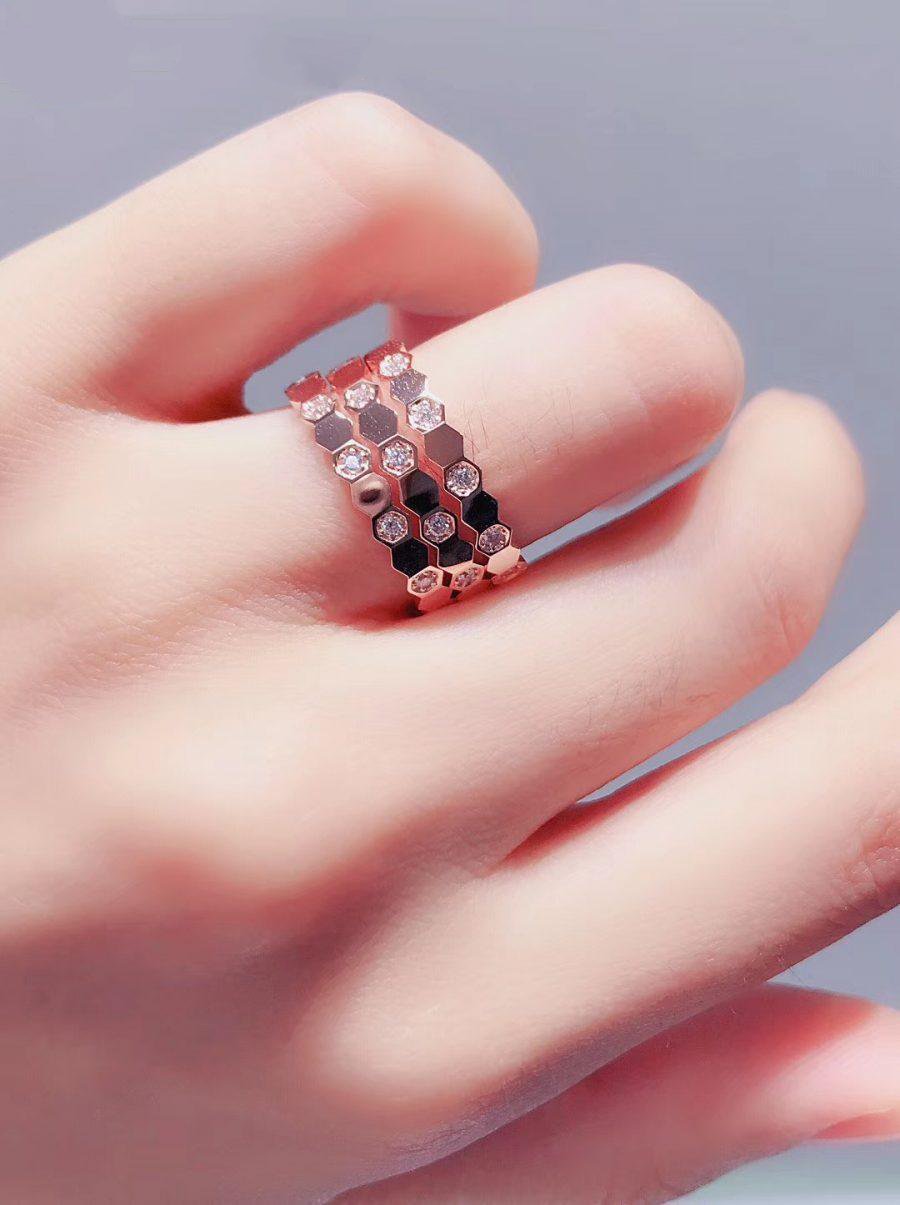 [Riva Jewelry]BEE LOVE RING ROSE GOLD DIAMOND