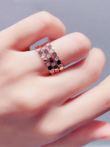 [Riva Jewelry]BEE LOVE RING ROSE GOLD DIAMOND