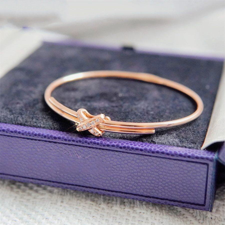[Riva Jewelry]JEUX DE BRACELET ROSE GOLD DIAMONDS
