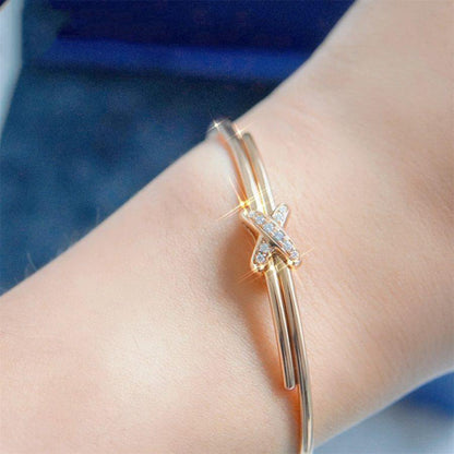 [Riva Jewelry]JEUX DE BRACELET ROSE GOLD DIAMONDS