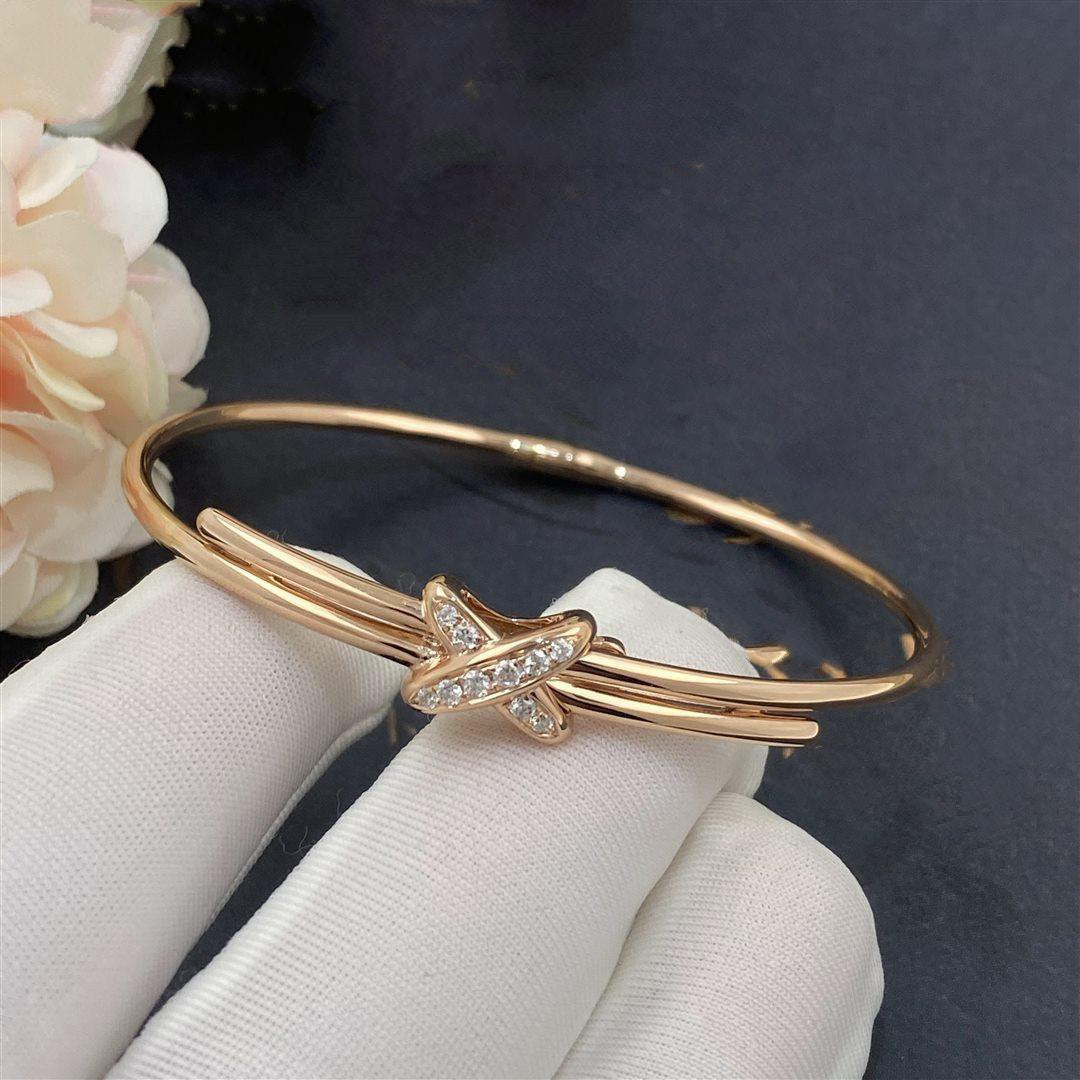 [Riva Jewelry]JEUX DE BRACELET ROSE GOLD DIAMONDS