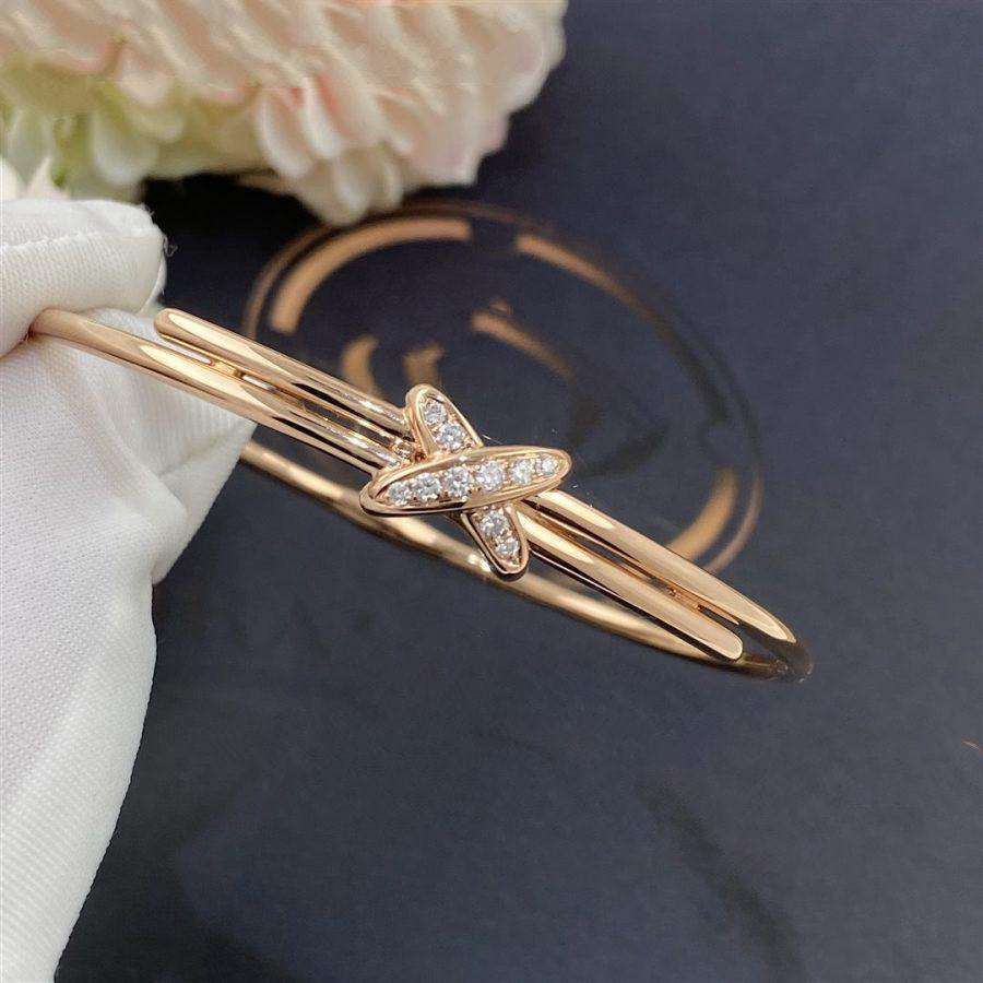 [Riva Jewelry]JEUX DE BRACELET ROSE GOLD DIAMONDS
