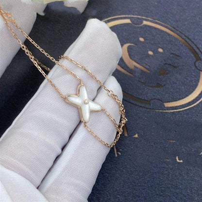 [Riva Jewelry]JEUX BRACELET WHITE MOP ROSE GOLD 1 DIAMOND