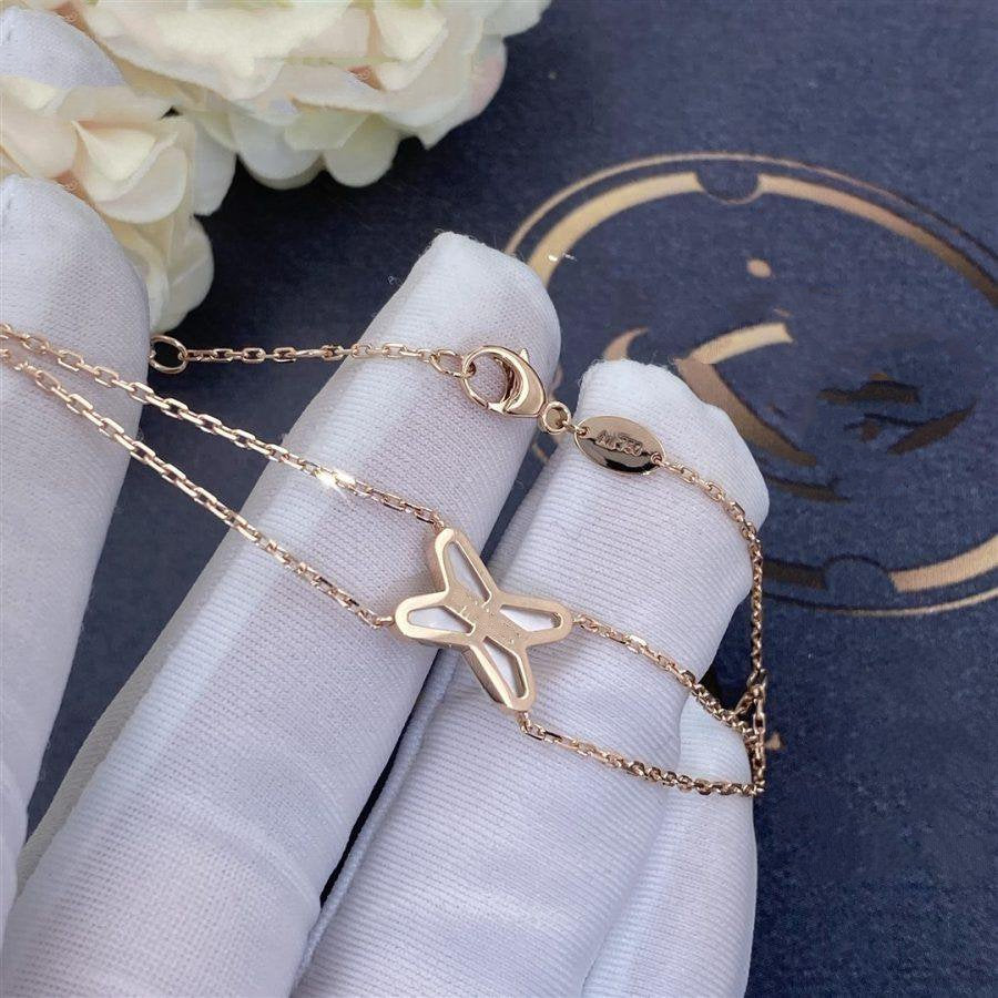 [Riva Jewelry]JEUX BRACELET WHITE MOP ROSE GOLD 1 DIAMOND