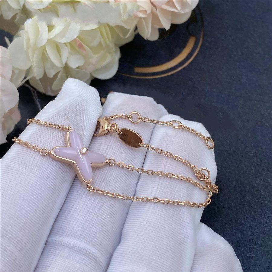 [Riva Jewelry]JEUX BRACELET PINK MOP ROSE GOLD 1 DIAMOND