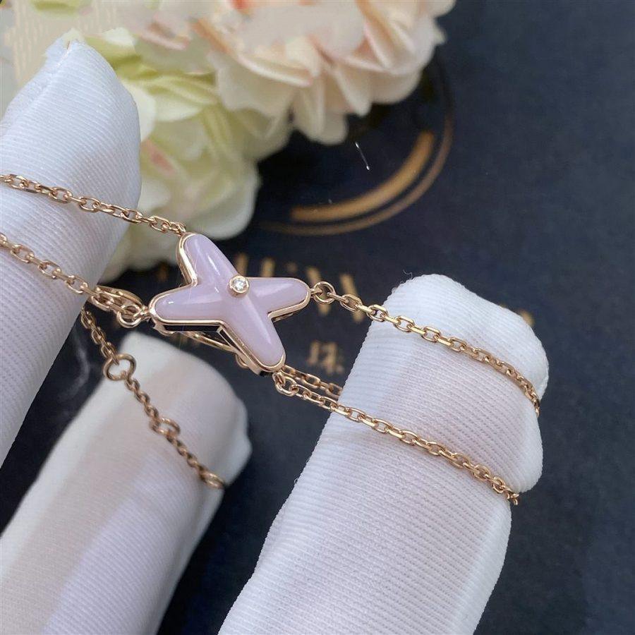 [Riva Jewelry]JEUX BRACELET PINK MOP ROSE GOLD 1 DIAMOND