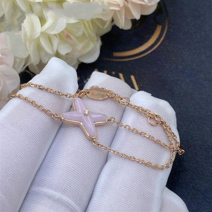 [Riva Jewelry]JEUX BRACELET PINK MOP ROSE GOLD 1 DIAMOND