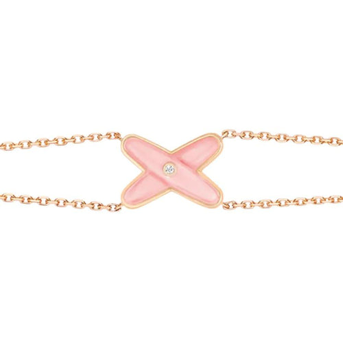 [Riva Jewelry]JEUX BRACELET PINK MOP ROSE GOLD 1 DIAMOND