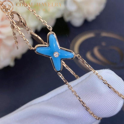 [Riva Jewelry]JEUX BRACELET TURQUOISE ROSE GOLD 1 DIAMOND