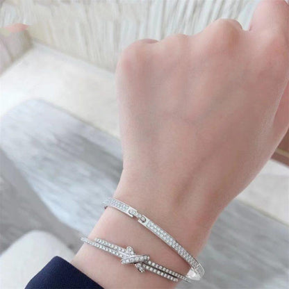 [Riva Jewelry]JEUX DE BRACELET DIAMONDS SILVER