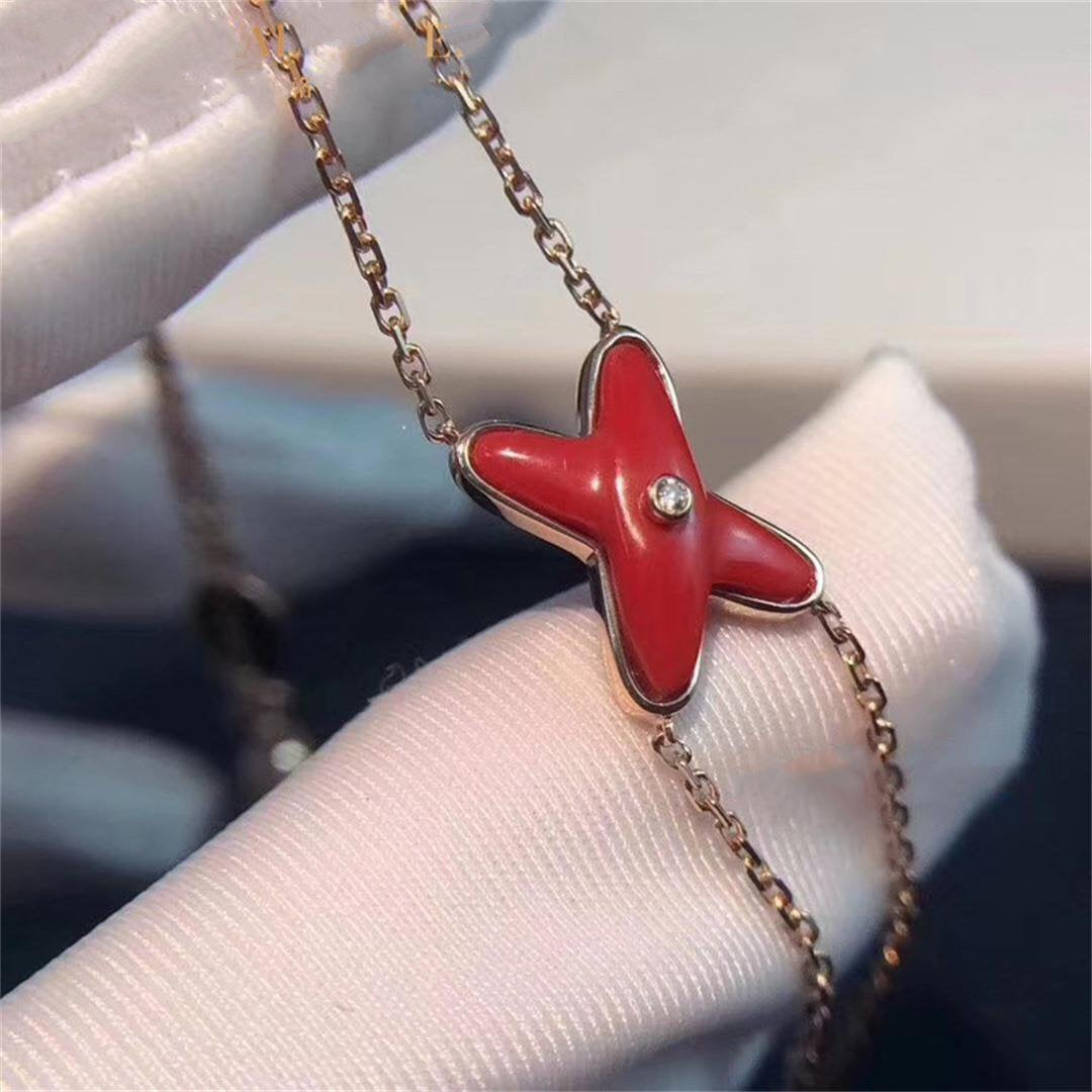[Riva Jewelry]JEUX BRACELET CARNELIAN ROSE GOLD 1 DIAMOND