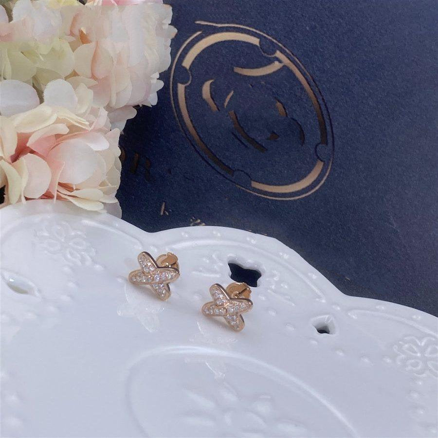 [Riva Jewelry]JEUX DE ROSE GOLD DIAMOND EARRINGS