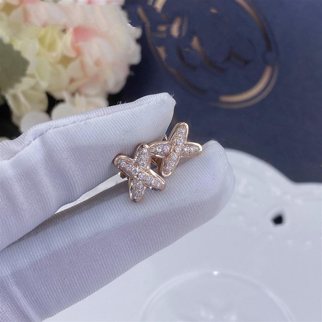 [Riva Jewelry]JEUX DE ROSE GOLD DIAMOND EARRINGS