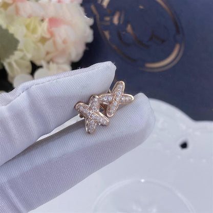 [Riva Jewelry]JEUX DE ROSE GOLD DIAMOND EARRINGS