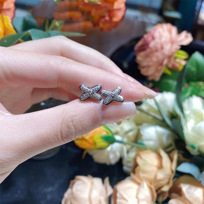 [Riva Jewelry]JEUX DE SILVER DIAMOND EARRINGS