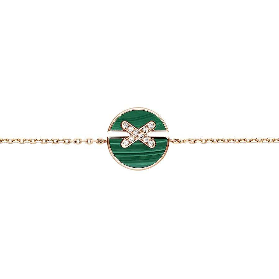 [Riva Jewelry]JEUX DE BRACELET MALACHITE ROSE GOLD DIAMONDS