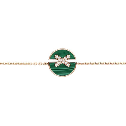 [Riva Jewelry]JEUX DE BRACELET MALACHITE ROSE GOLD DIAMONDS