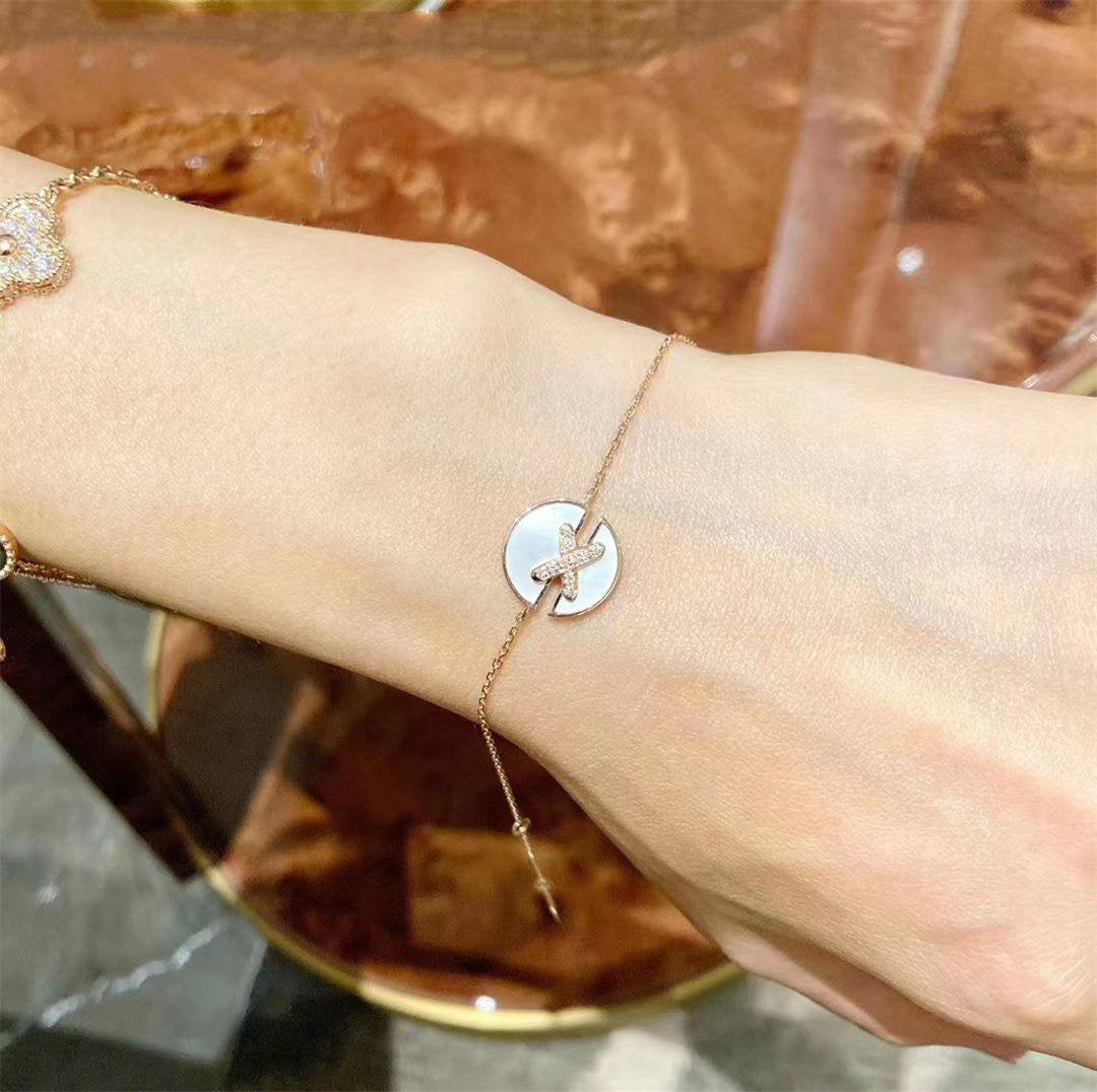 [Riva Jewelry]JEUX DE BRACELET MOP ROSE GOLD DIAMONDS