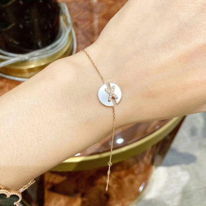 [Riva Jewelry]JEUX DE BRACELET MOP ROSE GOLD DIAMONDS