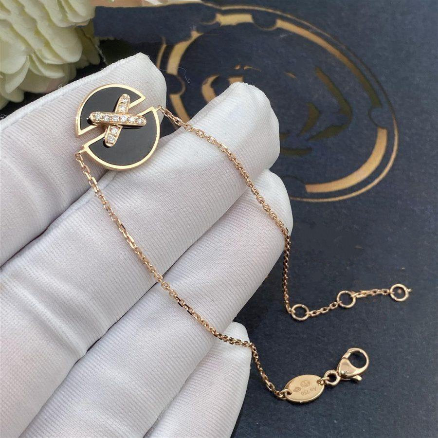 [Riva Jewelry]JEUX DE BRACELET ONYX ROSE GOLD DIAMOND